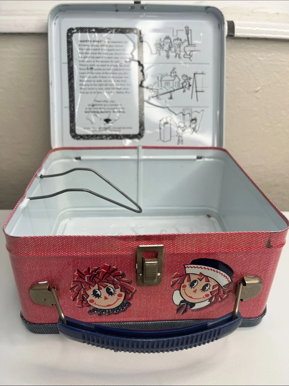 Vintage 1973 Raggedy Ann and Andy Metal Lunchbox
